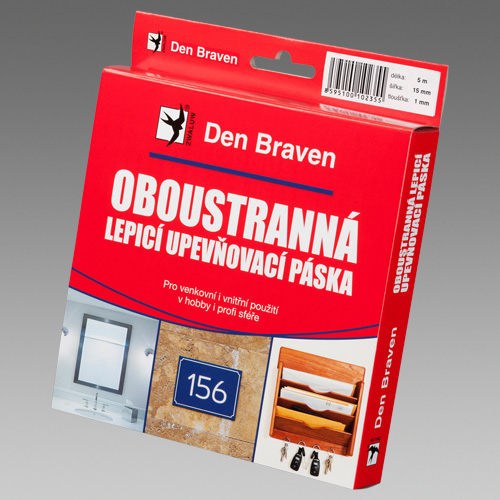 Den Braven obojstranná lepiaca páska 19x1mm 5m