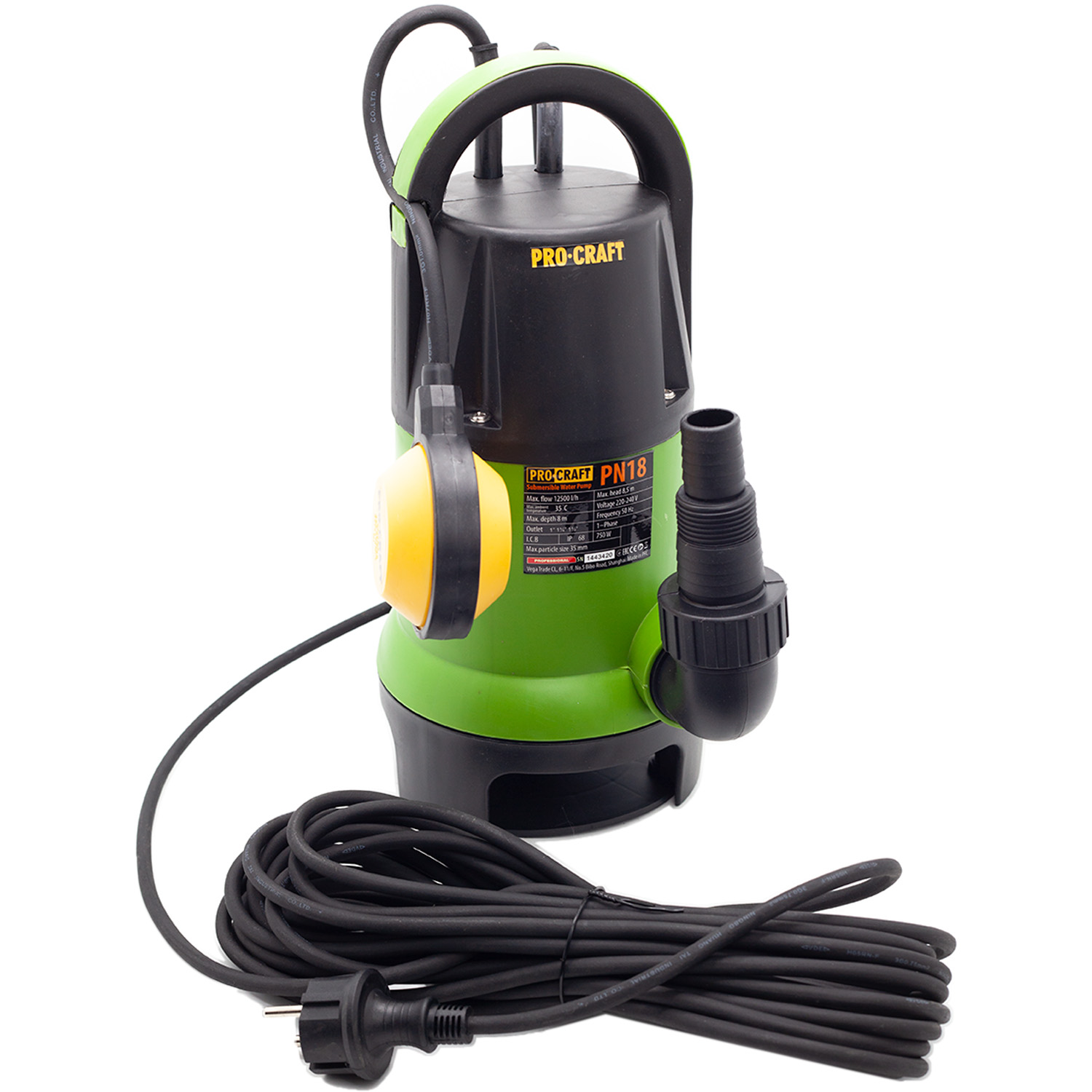 PROCRAFT PN18 ponorn erpadlo 750W 12500L/h